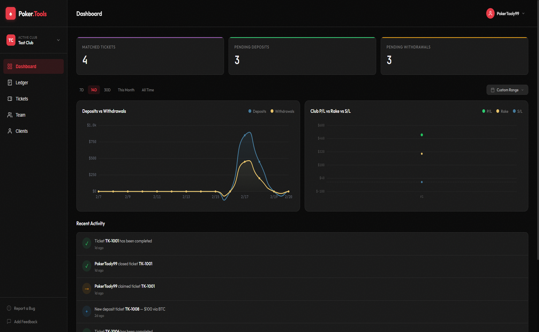 Poker.Tools Dashboard